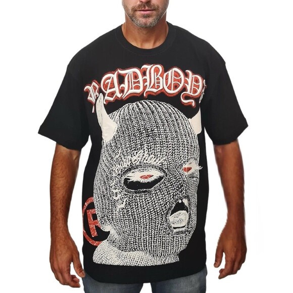 Rad Boyz Baby Show Shirt XXL Lost In Paradise Black & Red Mens Graphic T-Shirt - Picture 1 of 9